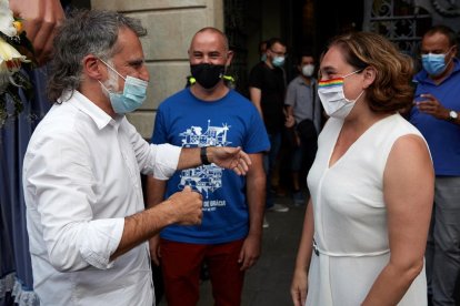 Jordi Cuixart salió en defensa de Colau, que no pudo contener las lágrimas tras ser pitada en el pregón.