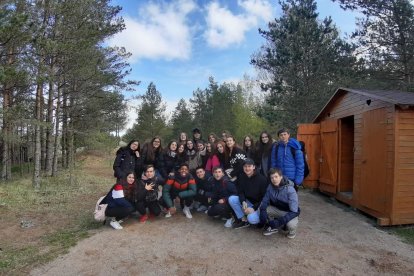 Alumnos del Montsuar durante una estancia en Letonia.