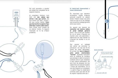 El manual da instrucciones para pinchar la luz.