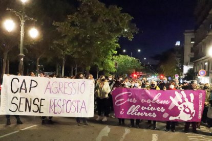 Imatge d’una de les concentracions organitzades el divendres de la setmana passada per condemnar la violació d’una dona a Lleida.