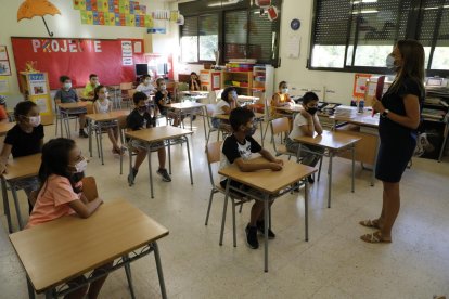 Primer dia de curs escolar el setembre passat al Frederic Godàs.