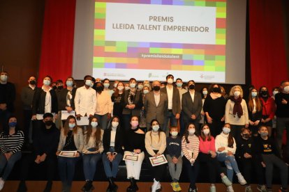 L’entrega dels Premis Lleida Talent Emprenedor, ahir al matí al CaixaForum.