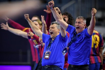 Xavi Pascual i Barbeito esclaten d’alegria al segellar la classificació per a la final de Colònia.