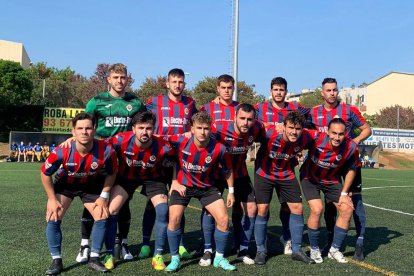 L’onze inicial del Tàrrega que es va enfrontar ahir al Sant Just.