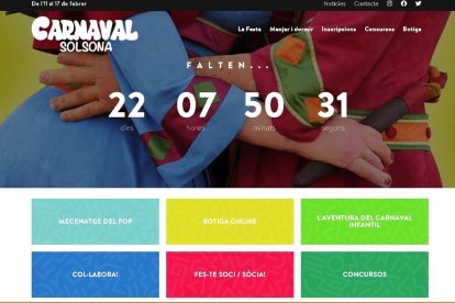 El web del carnaval de Solsona