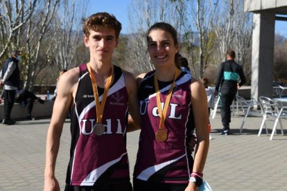 Unai Pérez y Noemí Garcia Bagué, estudiantes de la UdL.