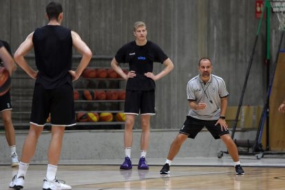 El Joventut de Carles Duran, durant un entrenament d’aquesta pretemporada a Badalona.