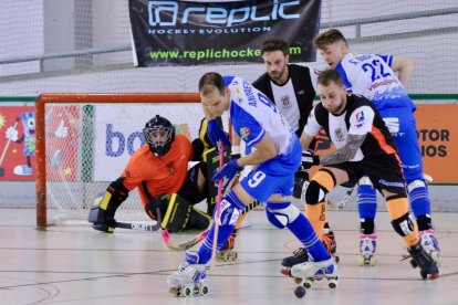 Andreu Tomàs, en una acció del partit davant del Palafrugell, jugat el passat dia 9.