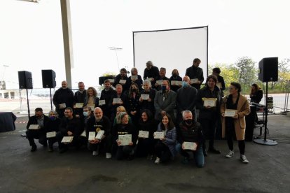 Els distingits ahir a la Festa dels Millors Vins de la Guia de Vins de Catalunya 2022, a Barcelona.