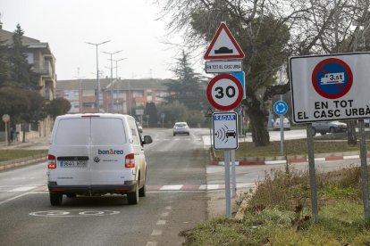 El radar que s’ha instal·lat a l’entrada de Guissona.