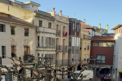 Passeig del Cegonyer, al centre històric de Fraga.