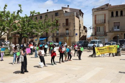 La concentració a la Granadella va reunir unes trenta persones.