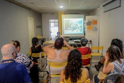 La defensora mexicana Susana de la Cruz, ahir a Lleida.