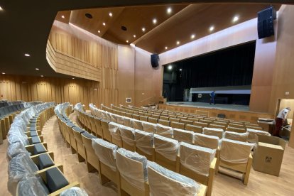 La sala de teatro del reformado edificio del Ateneu de Guissona, con 340 butacas. 