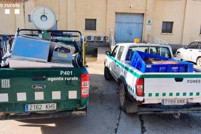 Material intervenido por los Agentes Rurales en la operación. 