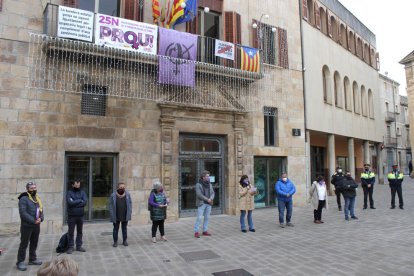 Concentración contra la violencia machista en Tàrrega el 25-N. 