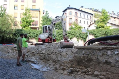 Imagen de los trabajos en el Pati de Les Monges.