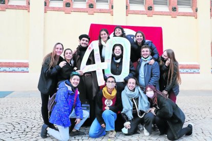 Algunos de los participantes en los actos conmemorativos de los 40 años del Aula.