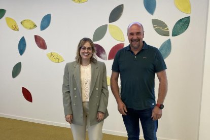 Montse Baró y Francesc Torres, ayer tras la elección.