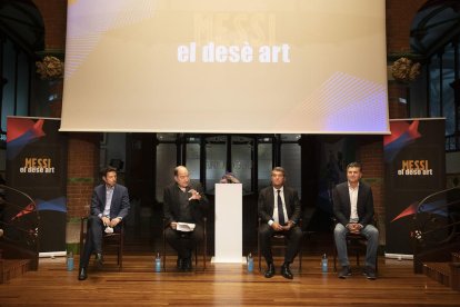 Un momento de la presentación, ayer, del documental que emitirá TV3 sobre Messi.