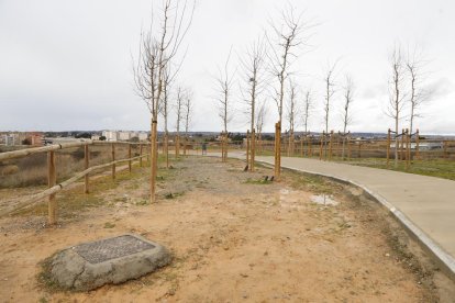 L’estat d’un dels miradors inacabats del Secà, ahir.