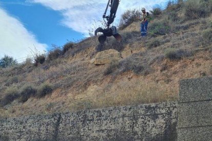 La pedra que s'ha retirat.