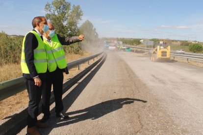 Crespín va visitar les obres dels enllaços a la variant de Lleida.