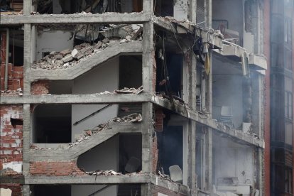 Estado en el que quedó el edificio tras la explosión.