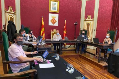 Imatge del ple celebrat ahir a la Paeria de Cervera.