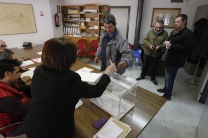 Votación en las elecciones agrarias de 2016 en Mercolleida.