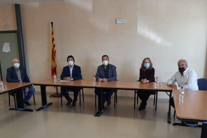 Pla general de la reunió del secretari d'Infraestructures i Mobilitat, Isidre Gavín