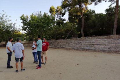 Les obres de la plaça de la Bassa del parc de Sant Eloi.