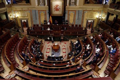 Vista general del Congrés dels Diputats durant l’acte d’homenatge celebrat ahir.