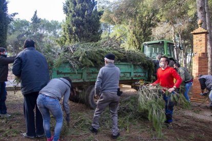 Los voluntarios que participaron en la limpieza del parque.