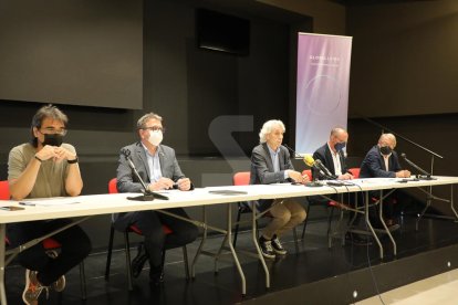 La roda de premsa de la presentació del nou projecte de GlobaLleida.