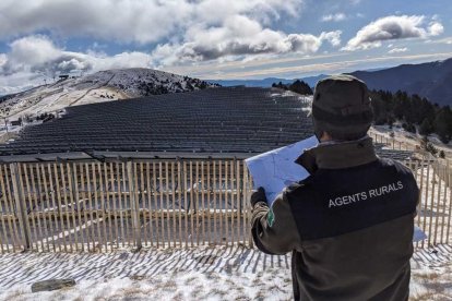 Los rurales inspeccionaron la zona de la planta solar del Planell de la Tossa en noviembre.