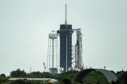 Vista de una cápsula Dragon de SpaceX.