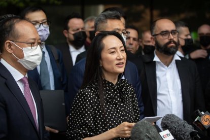 L’hereva de Huawei, Meng Wanzhou, a l’arribada a la Xina.