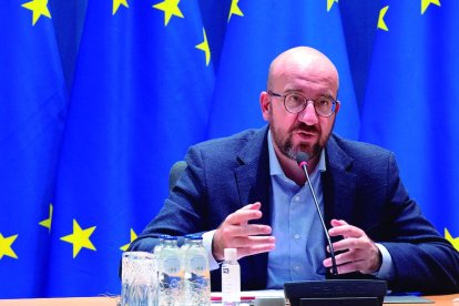 El president del Consell Europeu, Charles Michel, ahir.