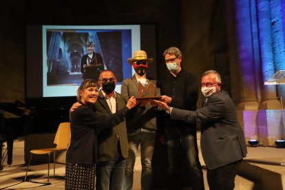 Entrega del primer trofeu Batalla Monumental a la Seu Vella.