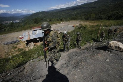 Militares en la región del VRAEM, donde tiene presencia la guerrilla.