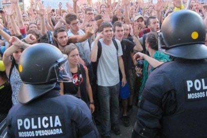 Imatge d’arxiu de les protestes durant el setge al Parlament.