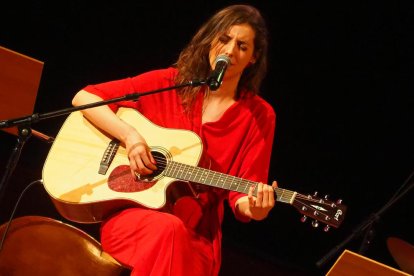 La cantant Emília Rovira, dissabte passat a l’Auditori de Lleida.