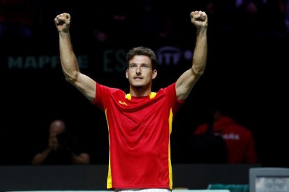 Pablo Carreño celebra la victòria contra l’equatorià Gómez.