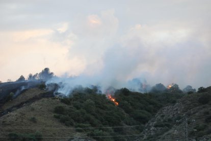 Un incendi originat Alfarràs crema 55 hectàrees agrícoles i forestals de Catalunya i l'Aragó