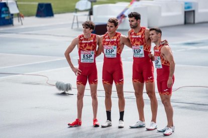 Bernat Erta, en imagen de archivo, no logró ayer la plaza olímpica en el 4x400 masculino.