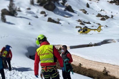 Imatge d’un rescat el cap de setmana passat dels Pompièrs a Saboredo, a Alt Àneu.