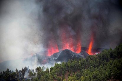 El volcán de La Palma se acompaña de múltiples temblores.