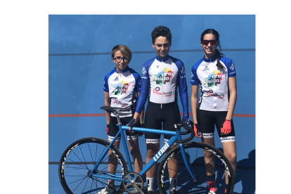 Alan Arilla, Joan Banlles y Paula Segarra, del CC Terres de Lleida.