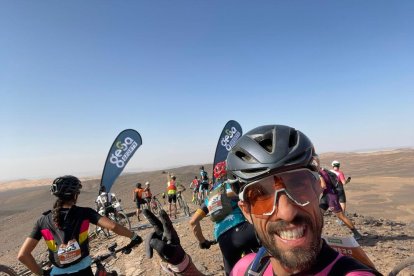 El leridano Toni Marín, durante una de las etapas de la Titan Desert que finaliza hoy.